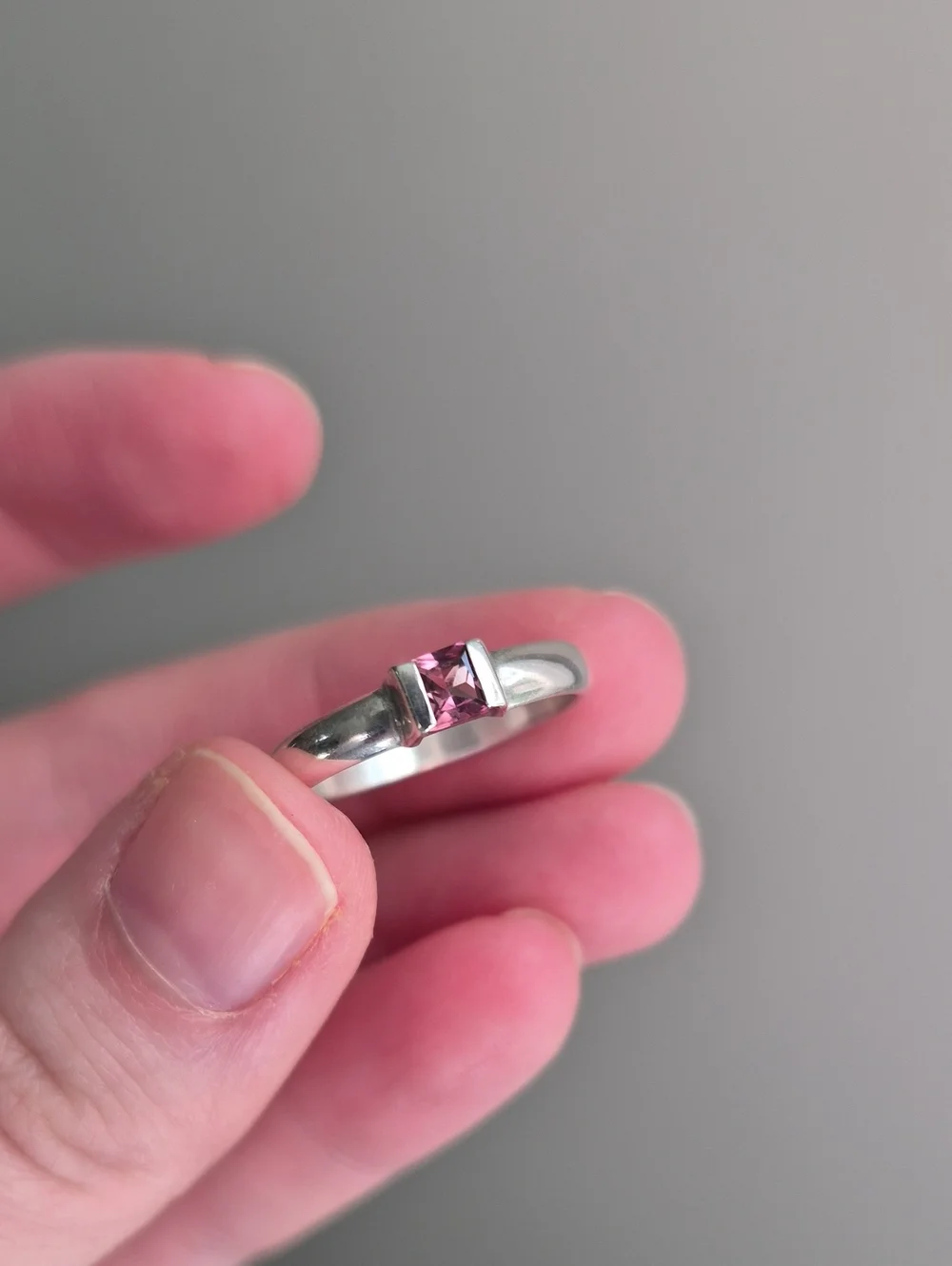 Tiffany & Co Pink Tourmaline Stacking Ring - Picture 3 of 8